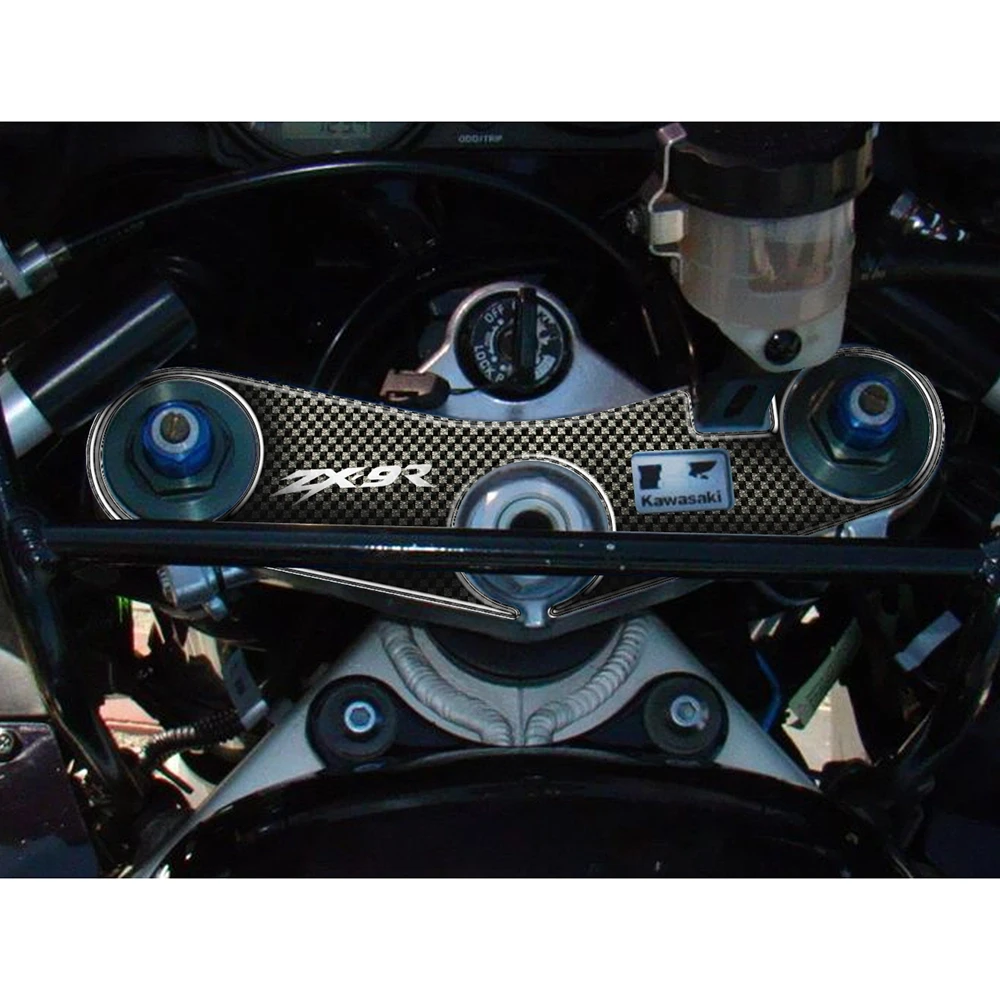 Protège tête de fourche PRINT carbon-look Kawasaki