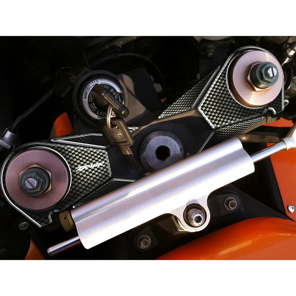 Protège tête de fourche PRINT carbon-look Kawasaki