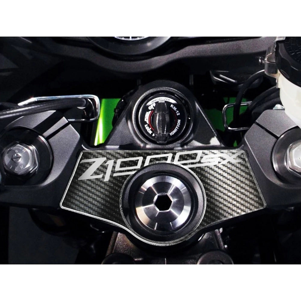 Protège tête de fourche PRINT carbon-look Kawasaki