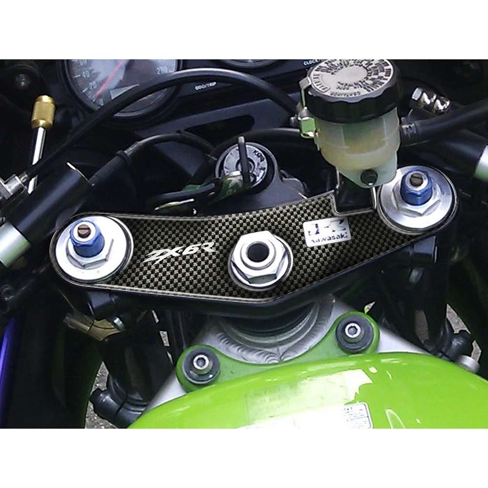 Protège tête de fourche PRINT carbon-look Kawasaki