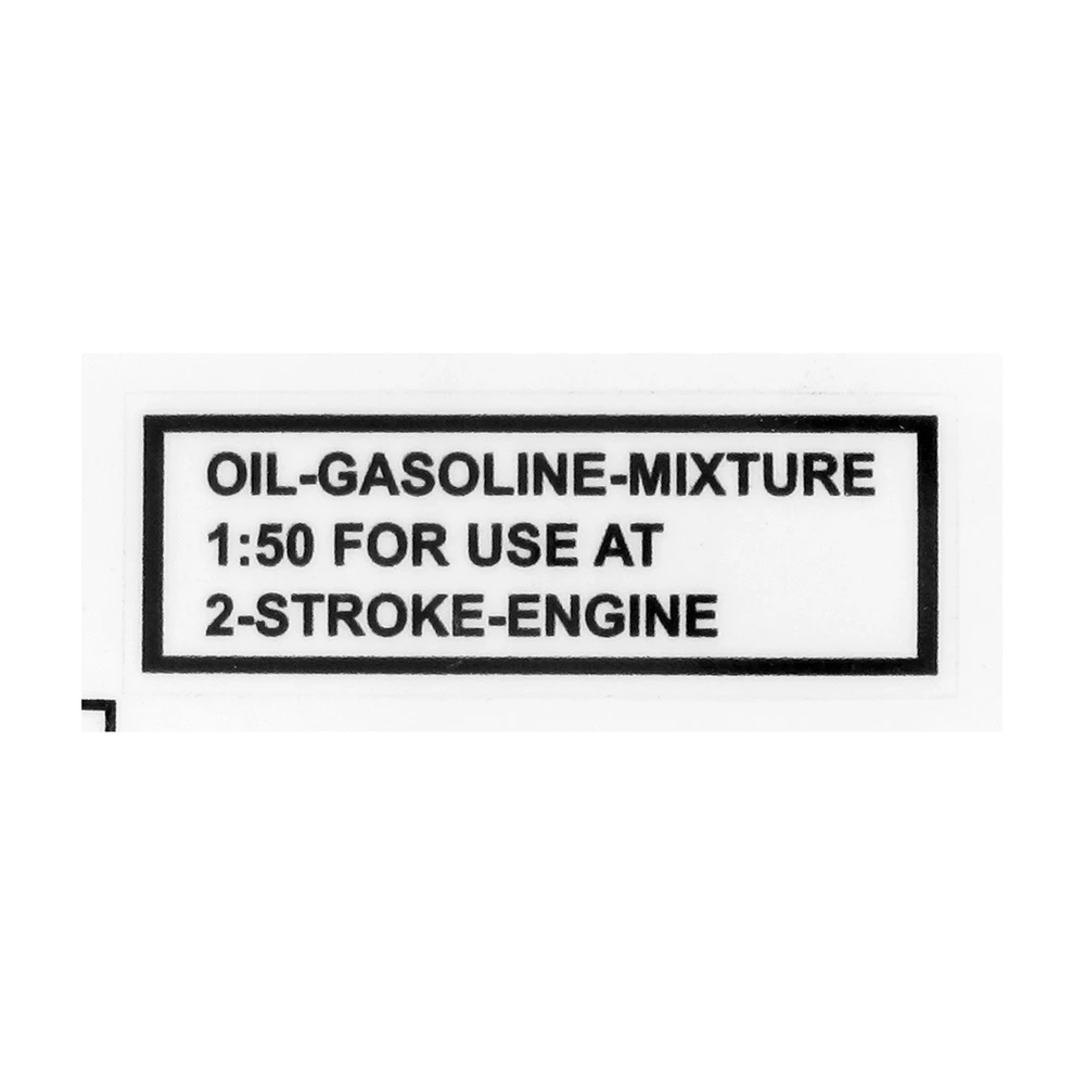 Autocollant MOPED KINGS mélange carburant 1:50 55x20mm transparent anglais