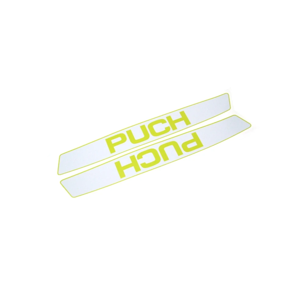 Autocollants PUCH paire logo PUCH réservoir d'essence jaune/blanc