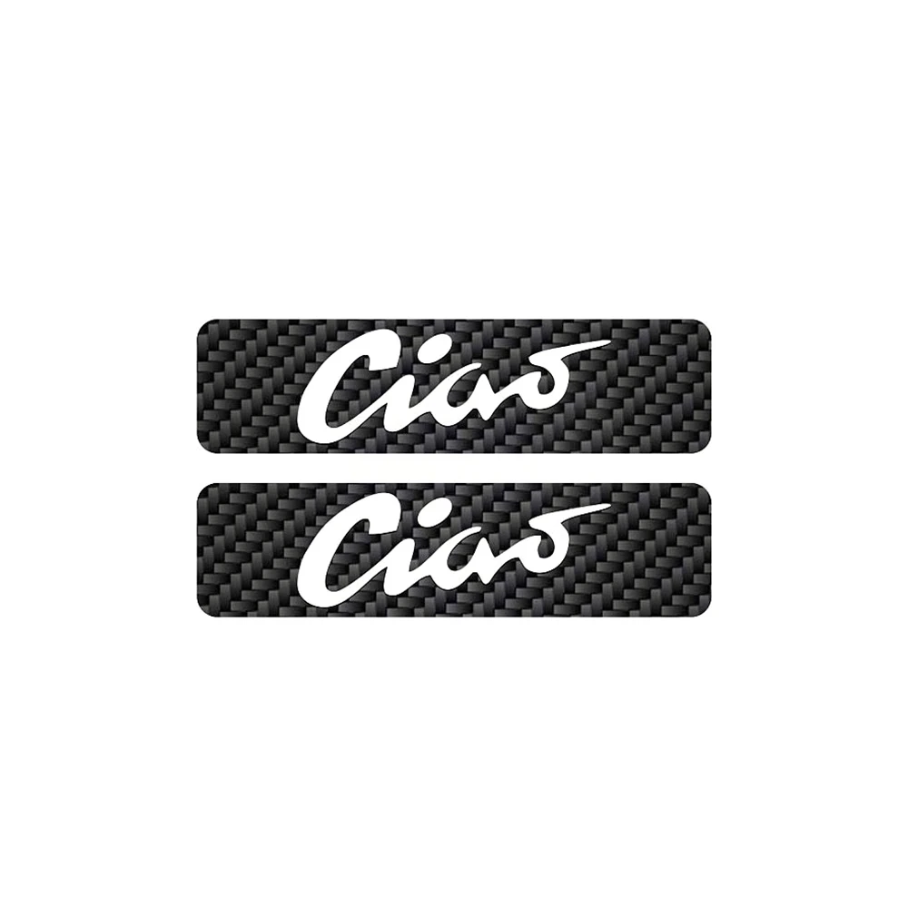 Autocollants réservoir MOPED KINGS - CIAO paire blanc/carbon 30 x 115mm