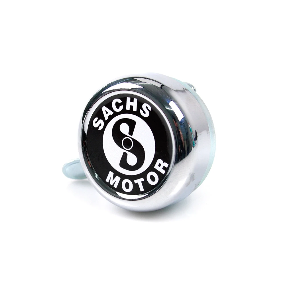 Cloche MOPED KINGS Ø 50 x 25mm chromé avec logo Sachs noir