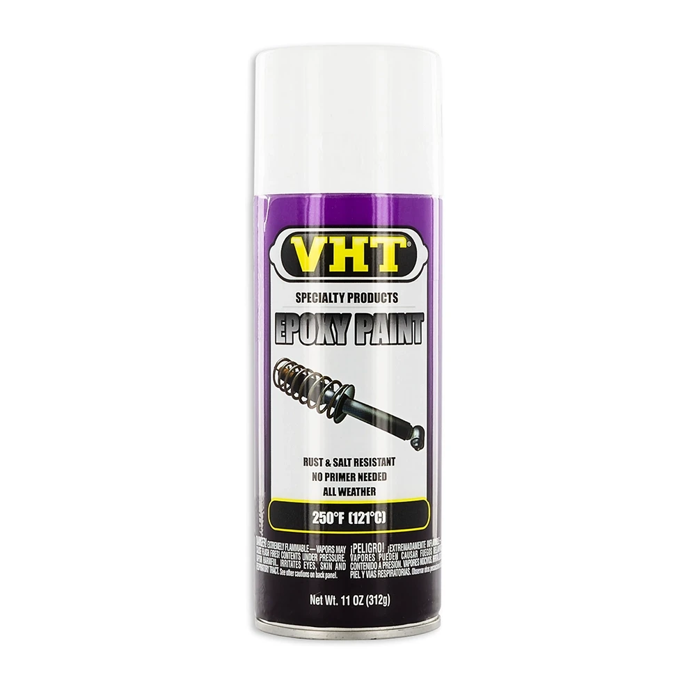 Spray VHT EPOXY PAINT châssis/outil en blanc brillant >121°C (400ml)