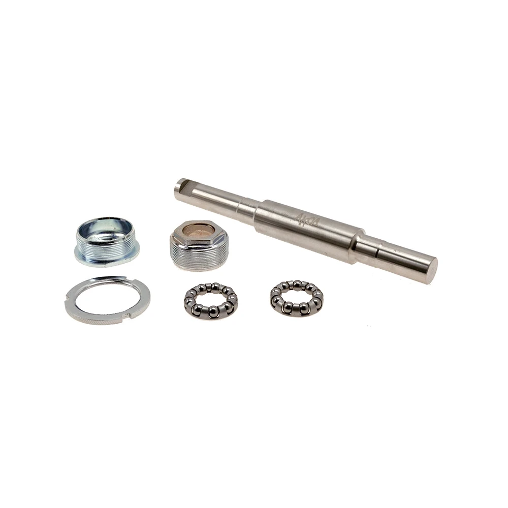 Axe de pédalier court complet, inox, vélomoteurs type Sachs 50/2 182mm