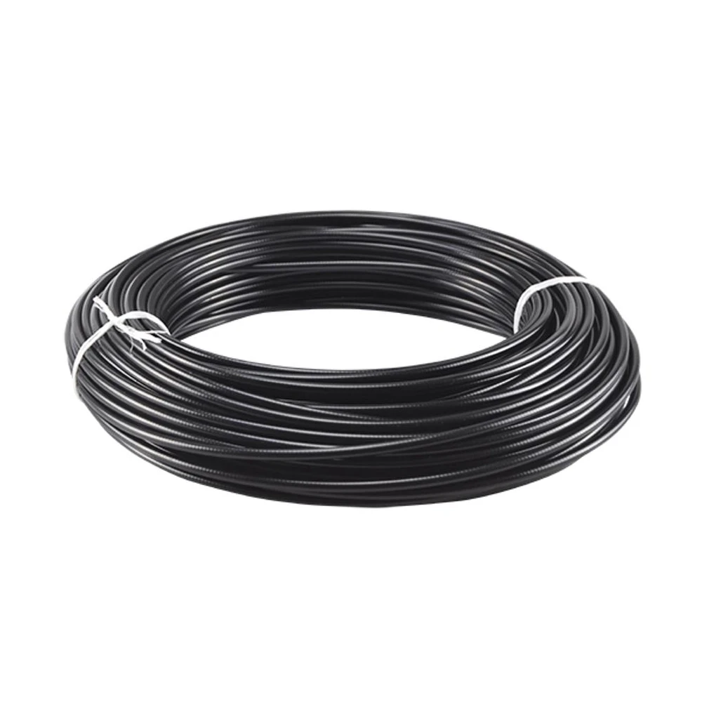 Gaine de câble Ø 6mm (50 mètres) en noir avec gaine intérieure en téflon