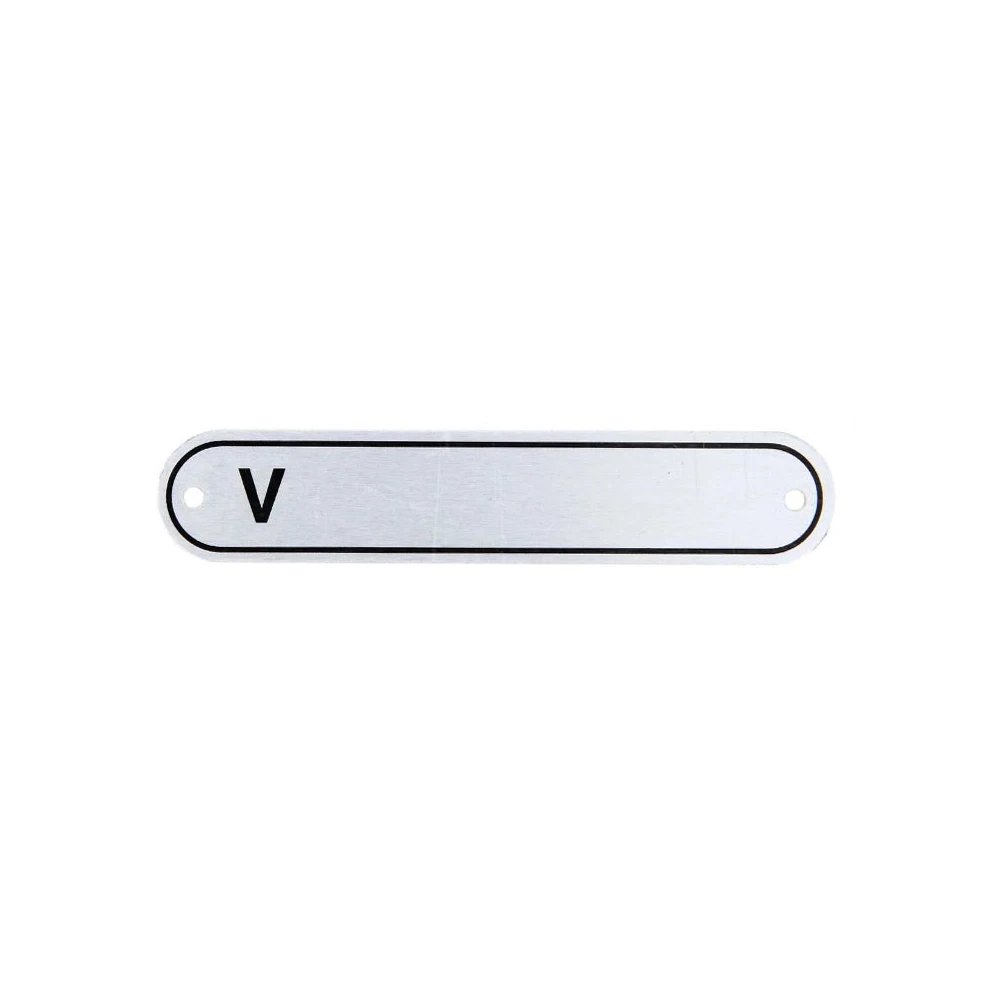 Plaque identification V- pour Vespa 1958 - 1972 (60x12x0.5mm)