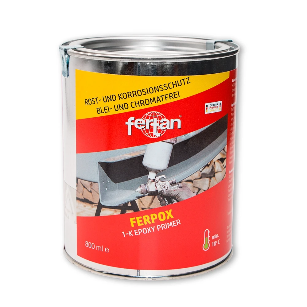 Fond apprêt FERTAN FERPOX 1K epoxy primaire couche basalt gris 800 ml