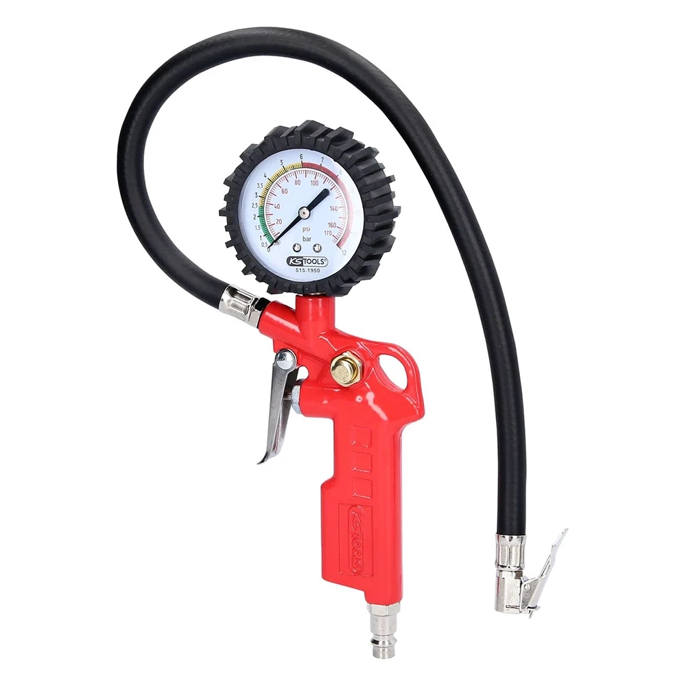 Gonfleur d'air testeur de pression KS TOOLS universal avec manomètre 0–12 bar