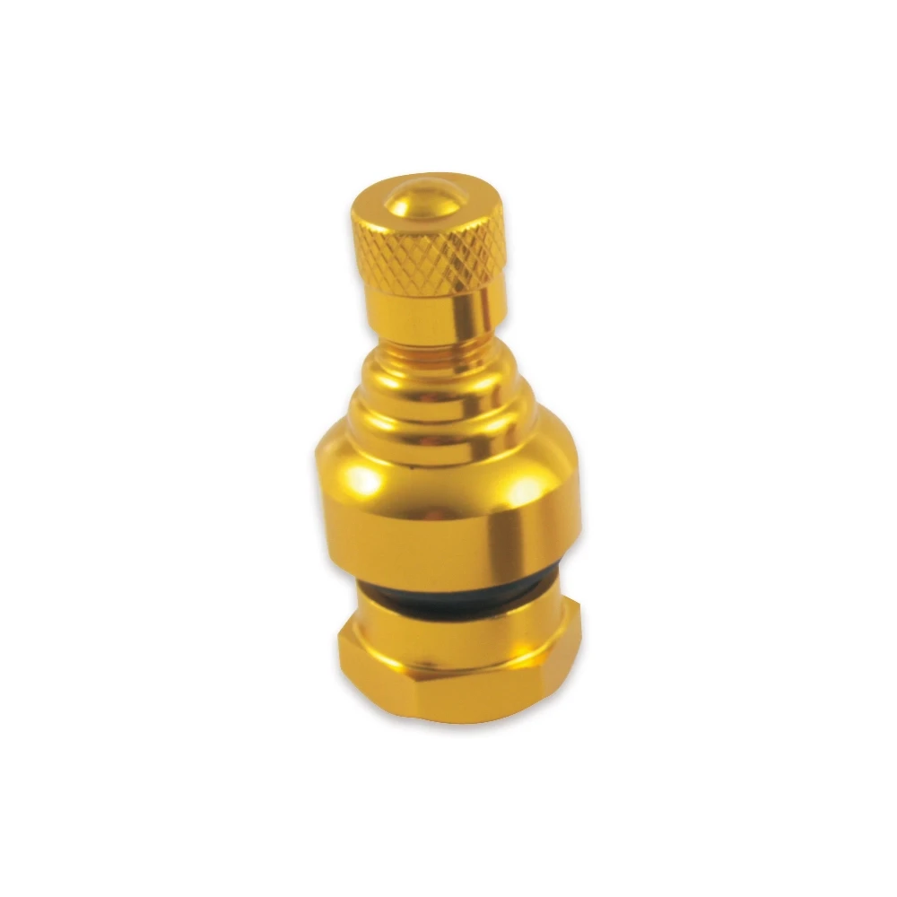Valve droite alu or pour tubeless (2 pic)
