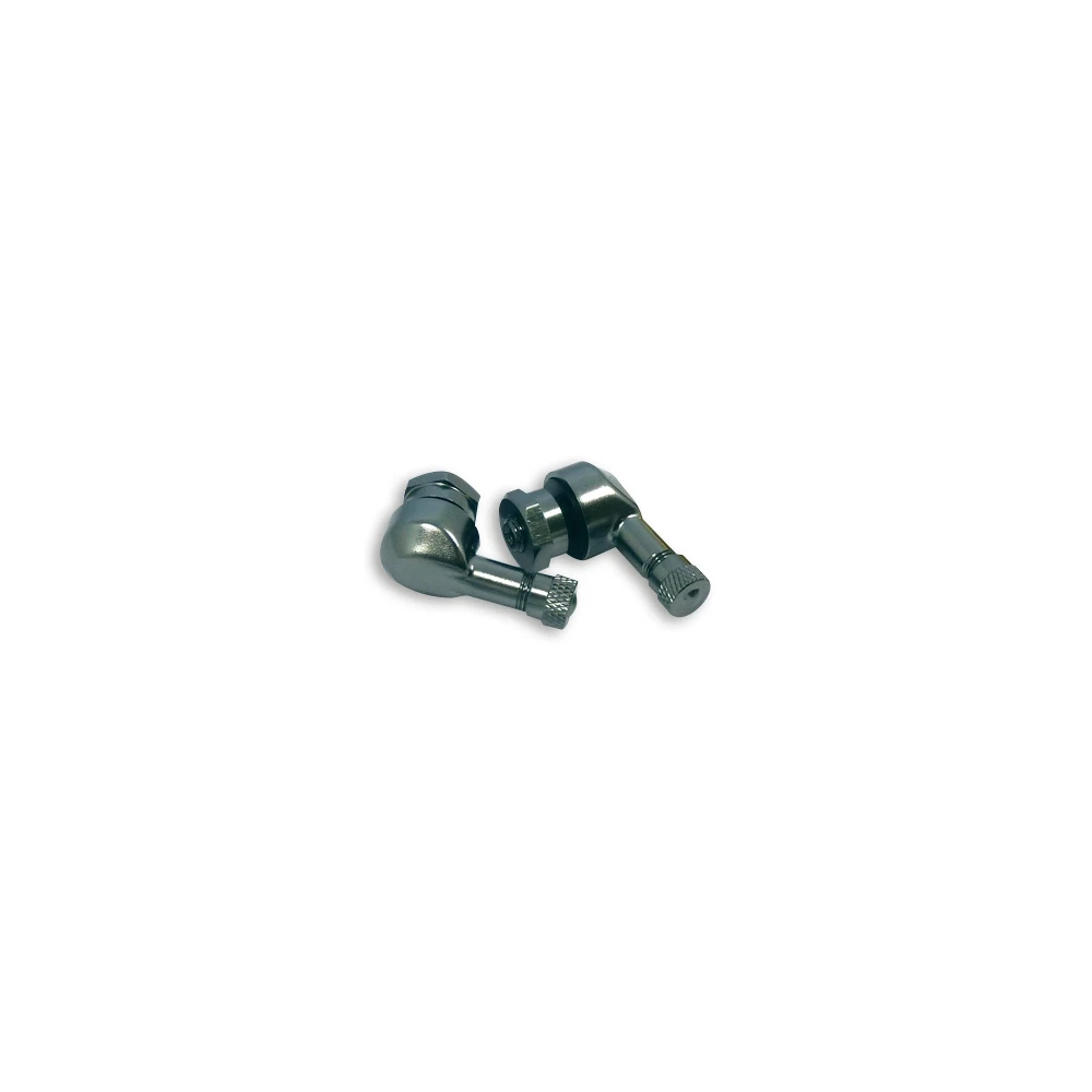 Valve 90° alu anthracite pour tubeless Ø8.3mm (2 pcs)