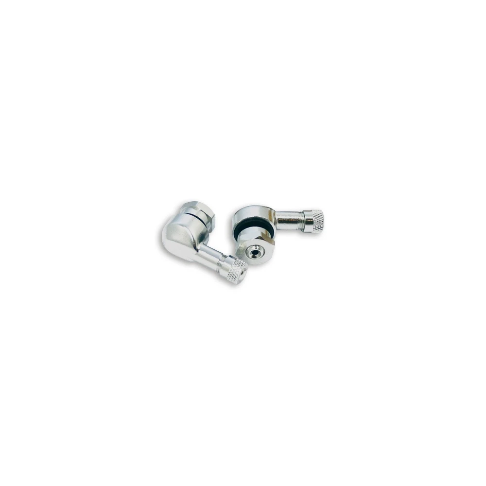 Valve 90° alu chromé pour tubeless Ø8.3mm (2 pcs)