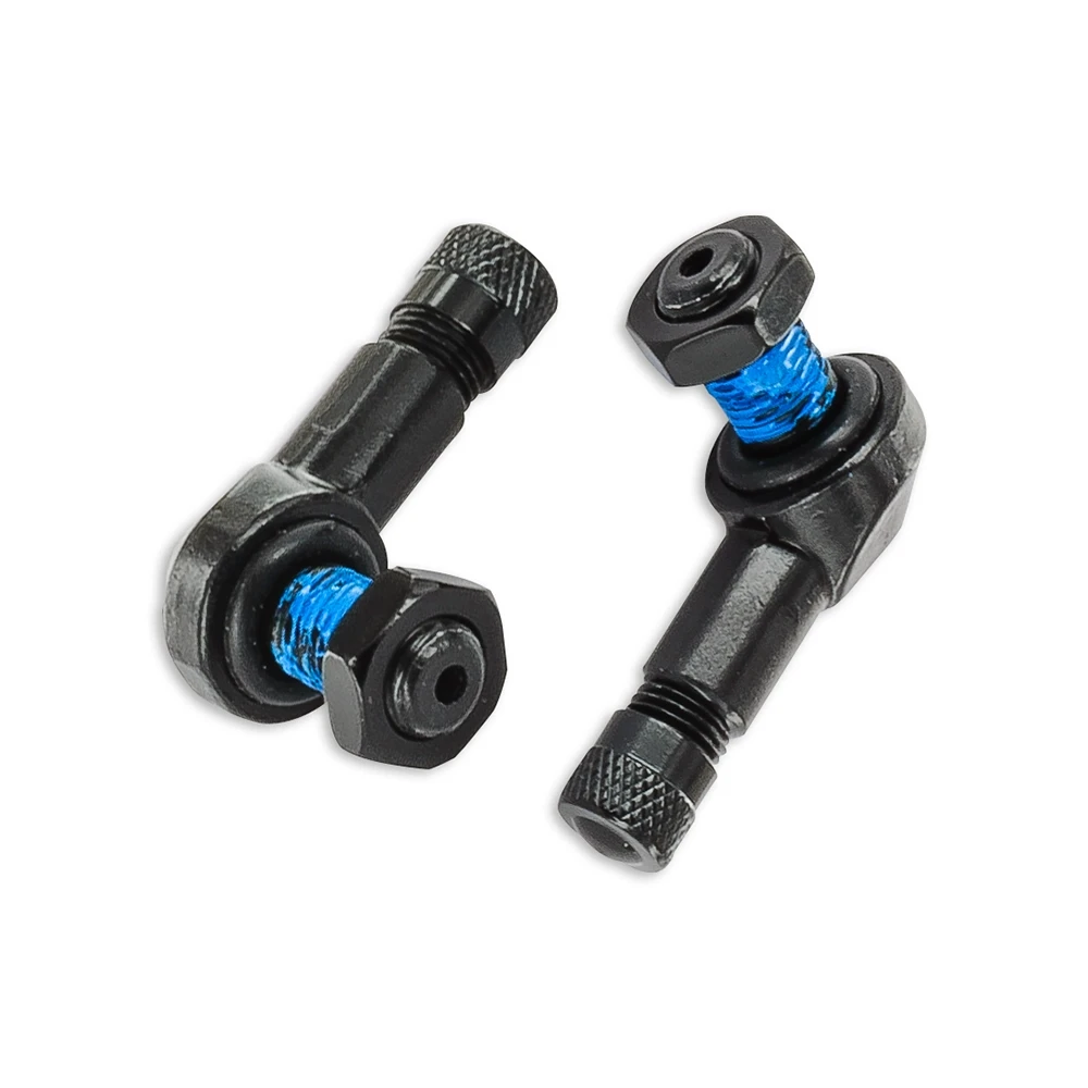 Valve 90° alu noir pour tubeless Ø8.3mm (2 pcs)