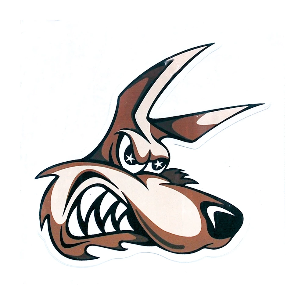 autocollant coyote mechant (8,5cm)