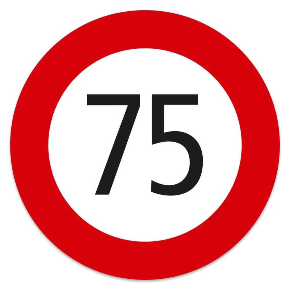 Autocollant 75 km/h pour 342220