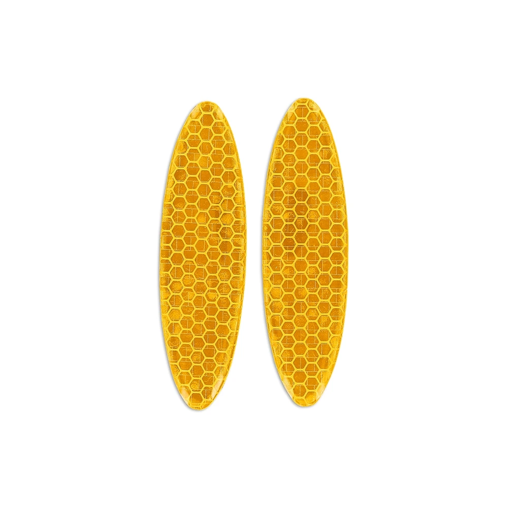 Réflecteurs (catadioptres) 89x25mm ovale orange à coller