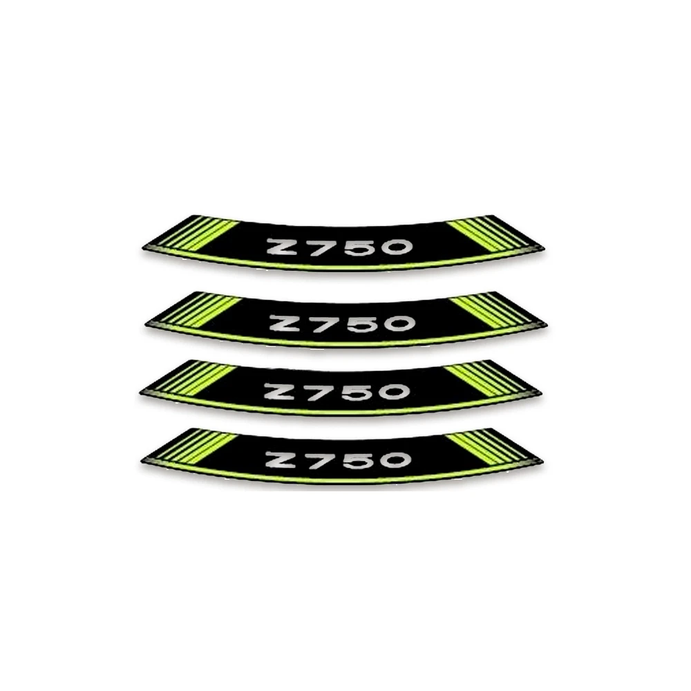 Autocollant pour jante Z750 vert-noir (8 pcs)
