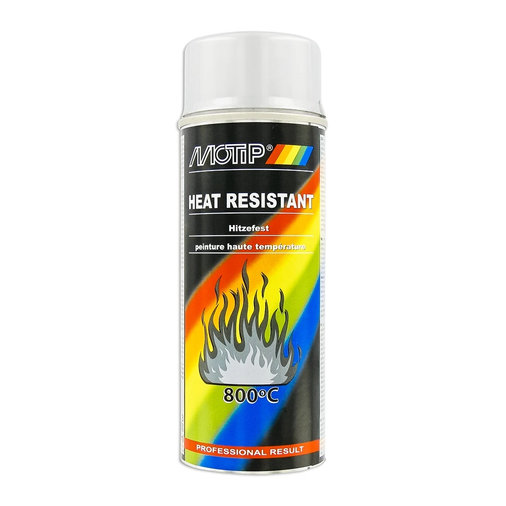 Peinture haut température argentine 800°C Motip 400ml