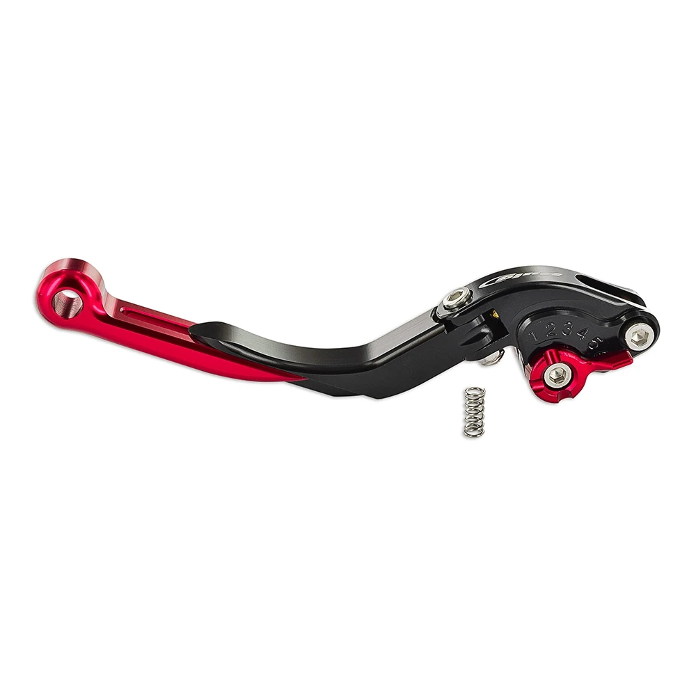 Levier d'embrayage Puig rabattable+extensible rouge/noir/rouge