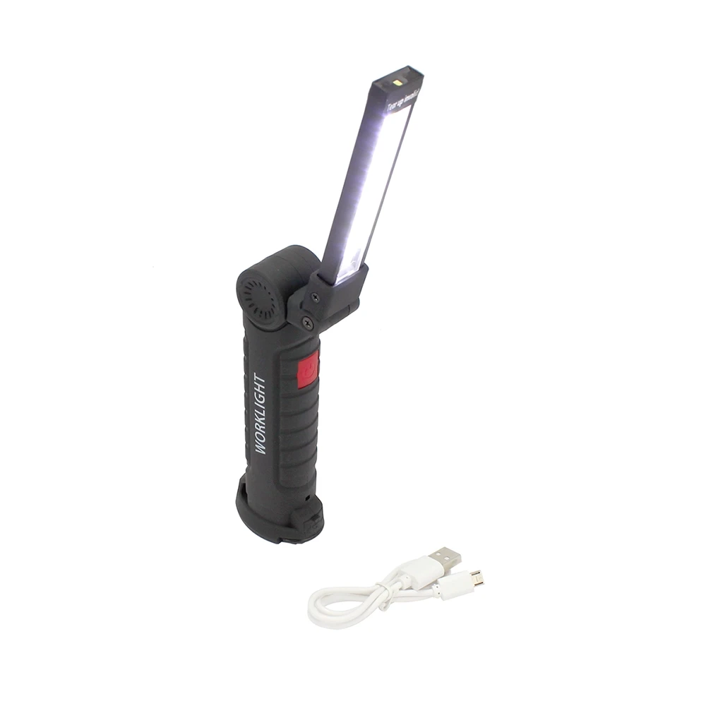 Baladeuse d'atelier 5W COB LED avec batterie et câble chargement