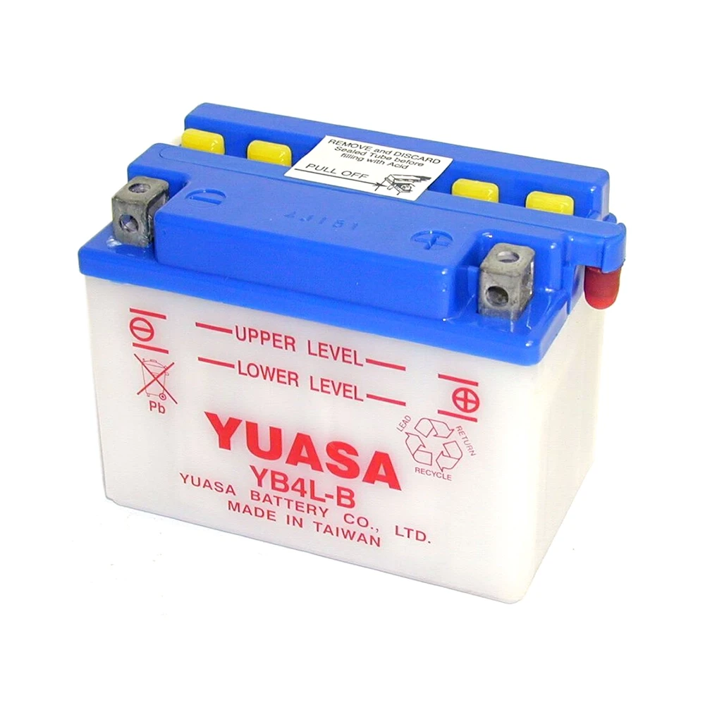 Batterie YB4L-B Yuasa ouverte sans acide