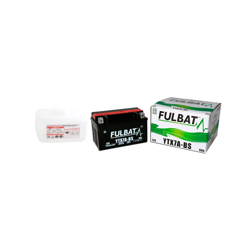 Batterie YTX7A-BS FULBAT avec pack acide FTX7A-BS