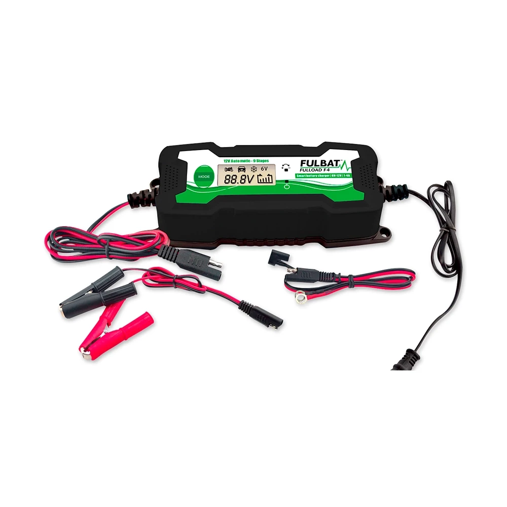 Chargeur de batterie FULBAT FULLOAD F4 6-12V 1-4A 8 étapes LCD
