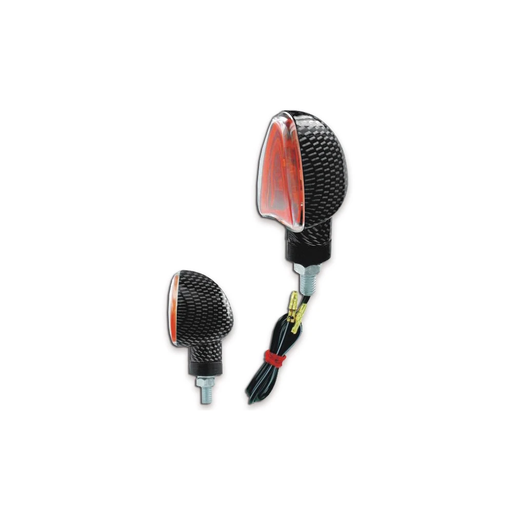 Paire clignos RMS carbon/orange courts CE