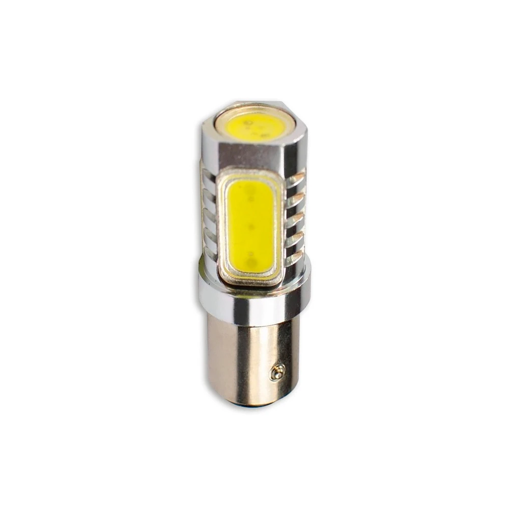 Ampoule phare arrière LED blanche (4 Leds) 12V 1.2W BAY15d