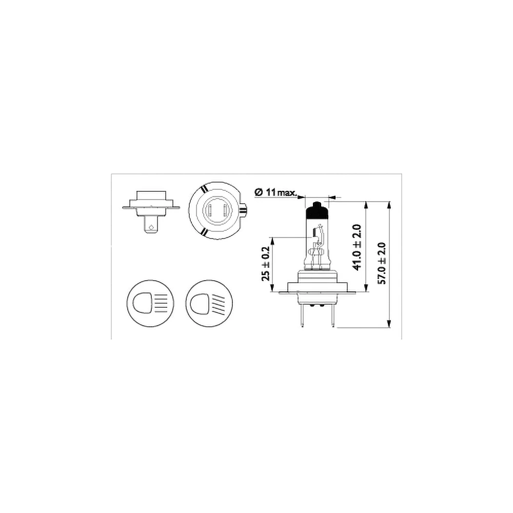 Ampoule H7 12V 55W Philips Vision