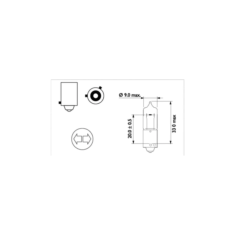 Ampoule BAY9s 12V 21W Philips 