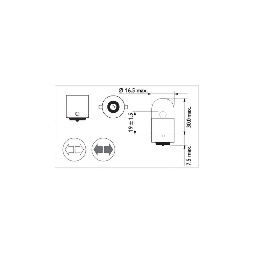 Ampoule BA15s 12V 10W Philips