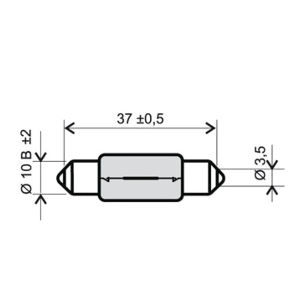 Ampoule Soffitte 37mm 6V 5W 39mm 