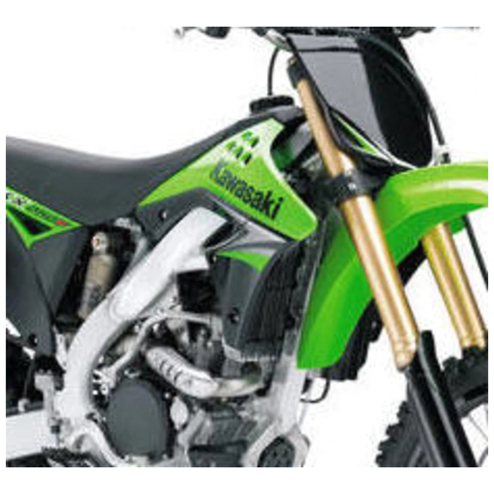 Ecope de radiateur vert/noir Kawasaki KX450F 2009-2011