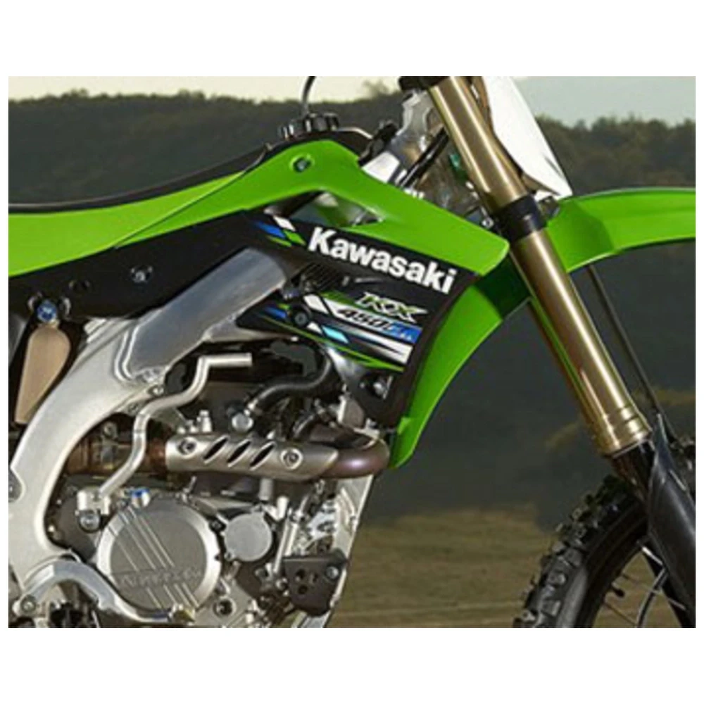 Ecope de radiateur vert/noir Kawasaki KX450F 2012-2015