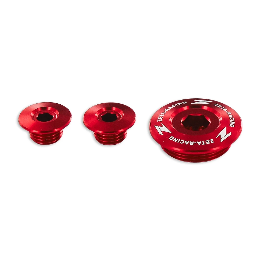 Vis de carter bouchon ZETA alu Honda M30x1.5 rouge