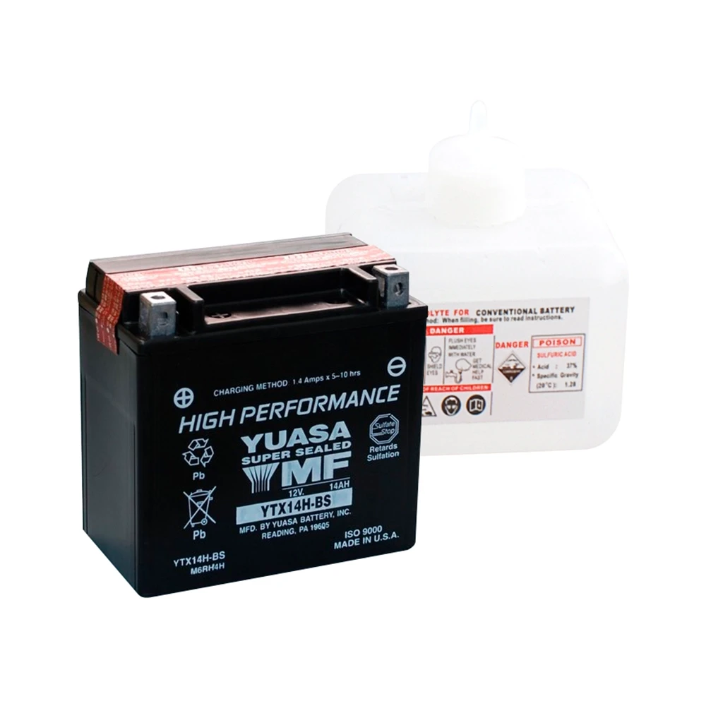 Batterie YTX14H-BS Yuasa avec pack acide