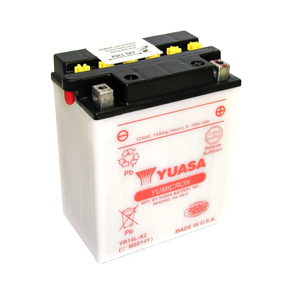 Batterie YB14L-A2 Yuasa ouverte sans acide