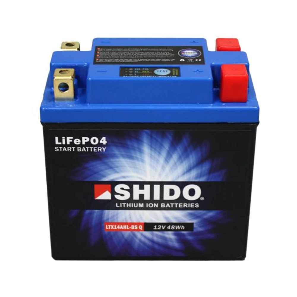 Batterie YTX14AHL-BS SHIDO Lithium Ion (YTX14AH-BS, LTX14AHL-BS Q)