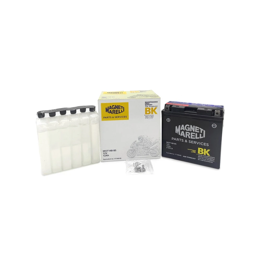 Batterie YT14B-BS MAGNETI MARELLI avec pack acide MOT14B-BS