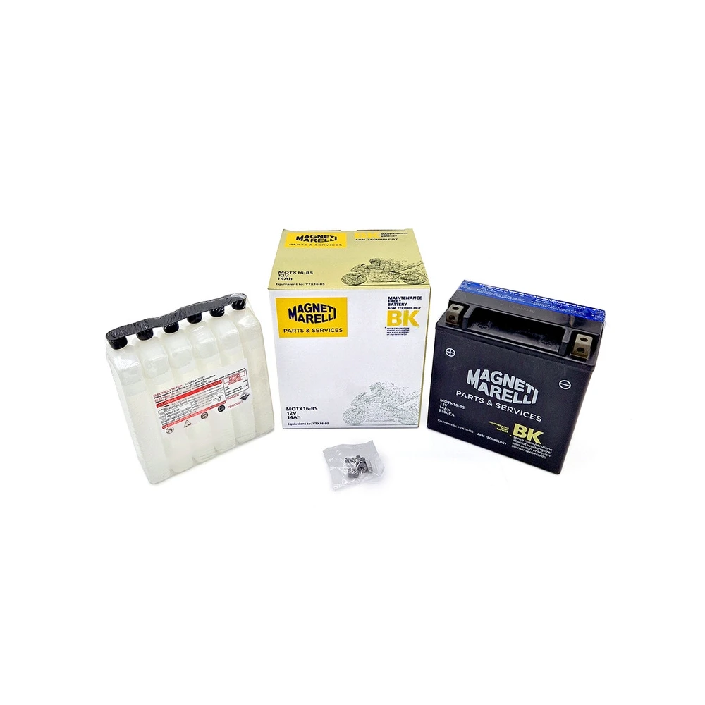 Batterie YTX16-BS MAGNETI MARELLI avec pack acide MOTX16-BS