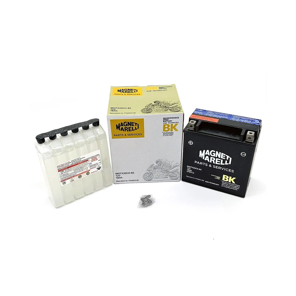 Batterie YTX20CH-BS MAGNETI MARELLI avec pack acide MOTX20CH-BS