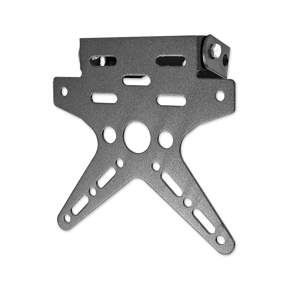 Support de plaque alu, ajustable, noir, universel