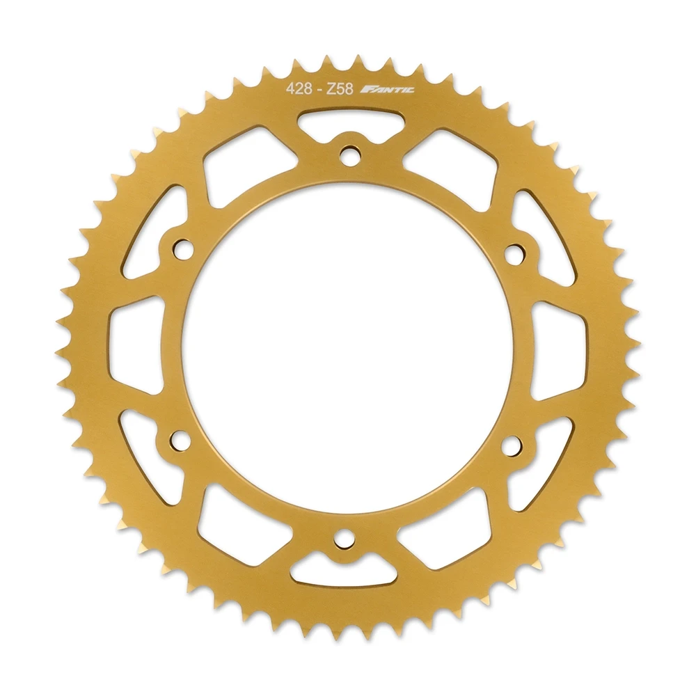 Couronne 428/58D alu couleur or Fantic TL125 Enduro