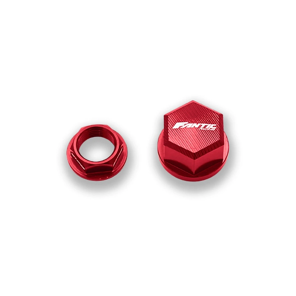Écrou axe de roue avant Fantic XE/XX 125, XX 250 anodisé rouge