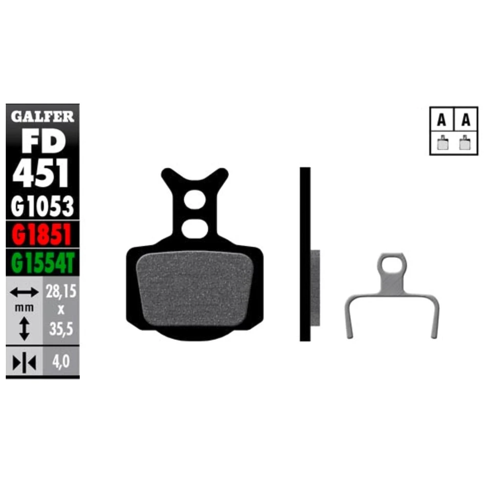 Plaquettes de frein vélo Galfer Bike pro (FORMULA)