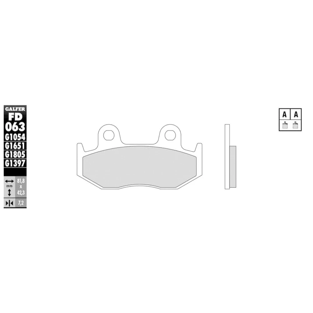 Plaquettes de frein Galfer ATV métal fritté