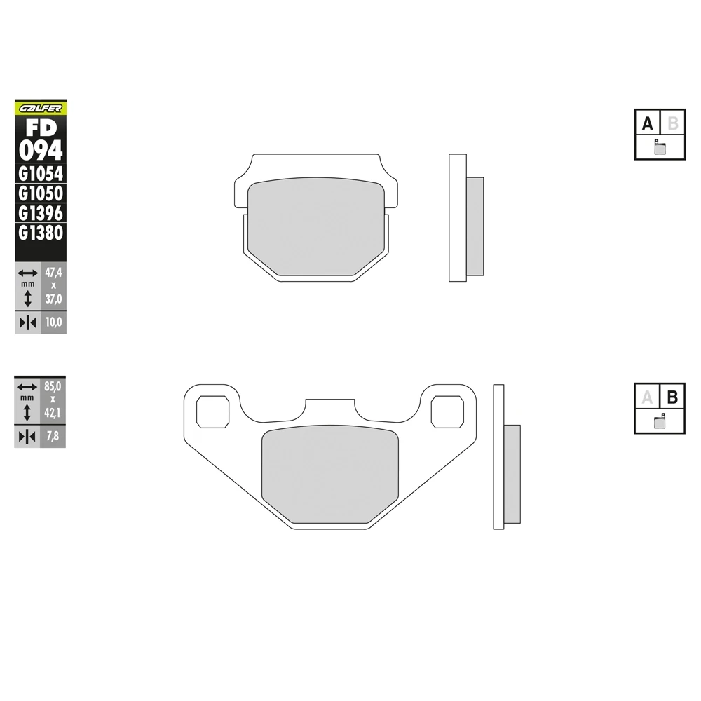 Plaquettes de frein Galfer pour offroad (paire)