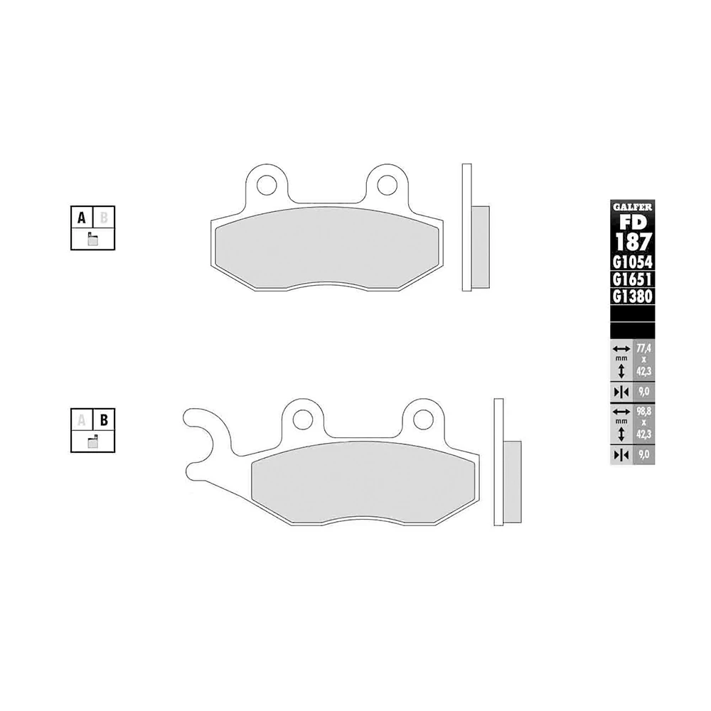 Plaquettes de frein Galfer pour scooter (paire)